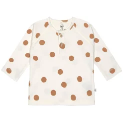 Baby Langarmshirts - Bio Baumwolle, Big Dots, Beige