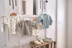 Baby Langarmshirts - Bio Baumwolle, Bricks, Milky