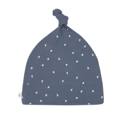 Babymütze - Bio Baumwolle, Dreiecke, Blau