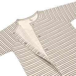 Baby Schlafanzug - Bio Baumwolle, Striped, Grau