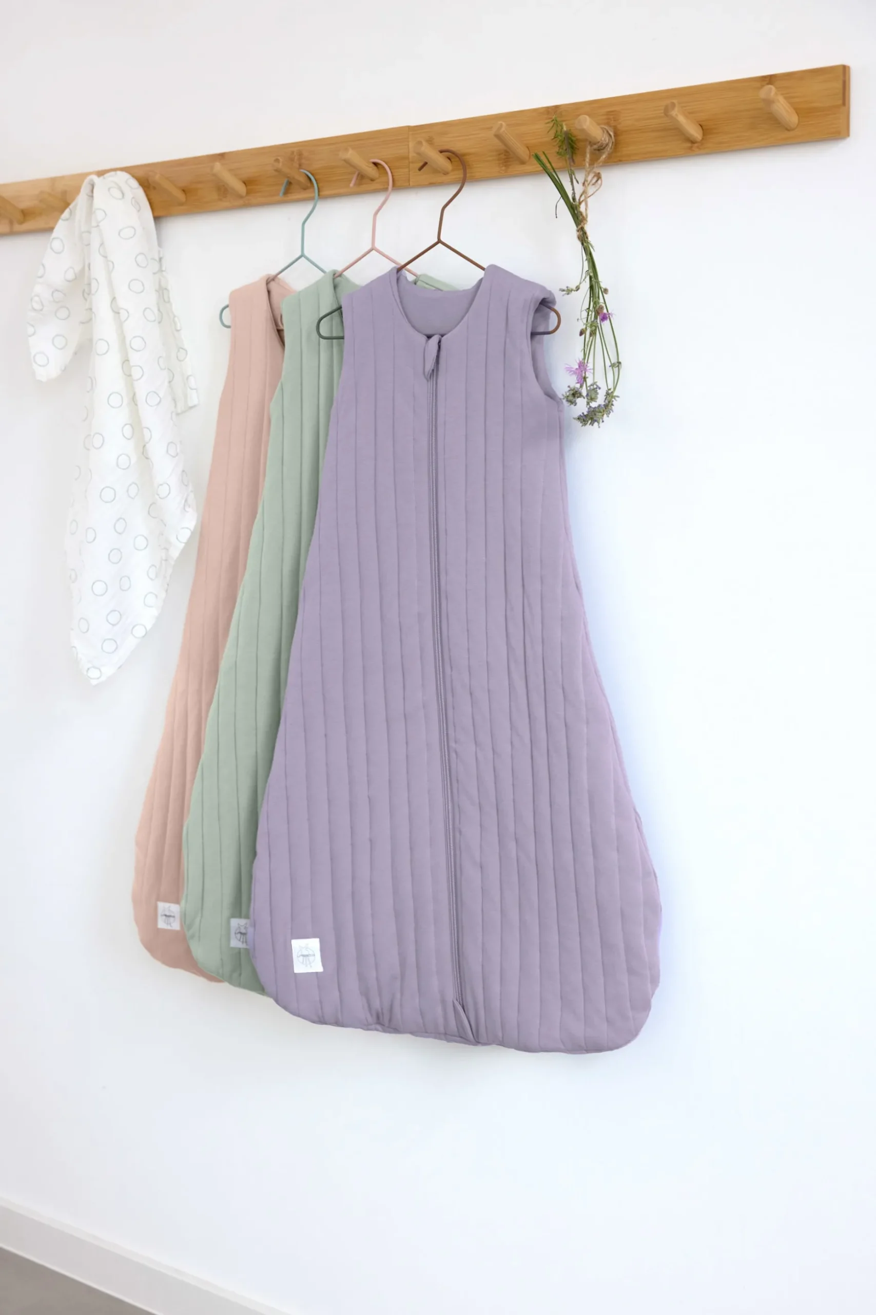 Baby Schlafsack 3 TOG - Bio Baumwolle, Pastell Lila