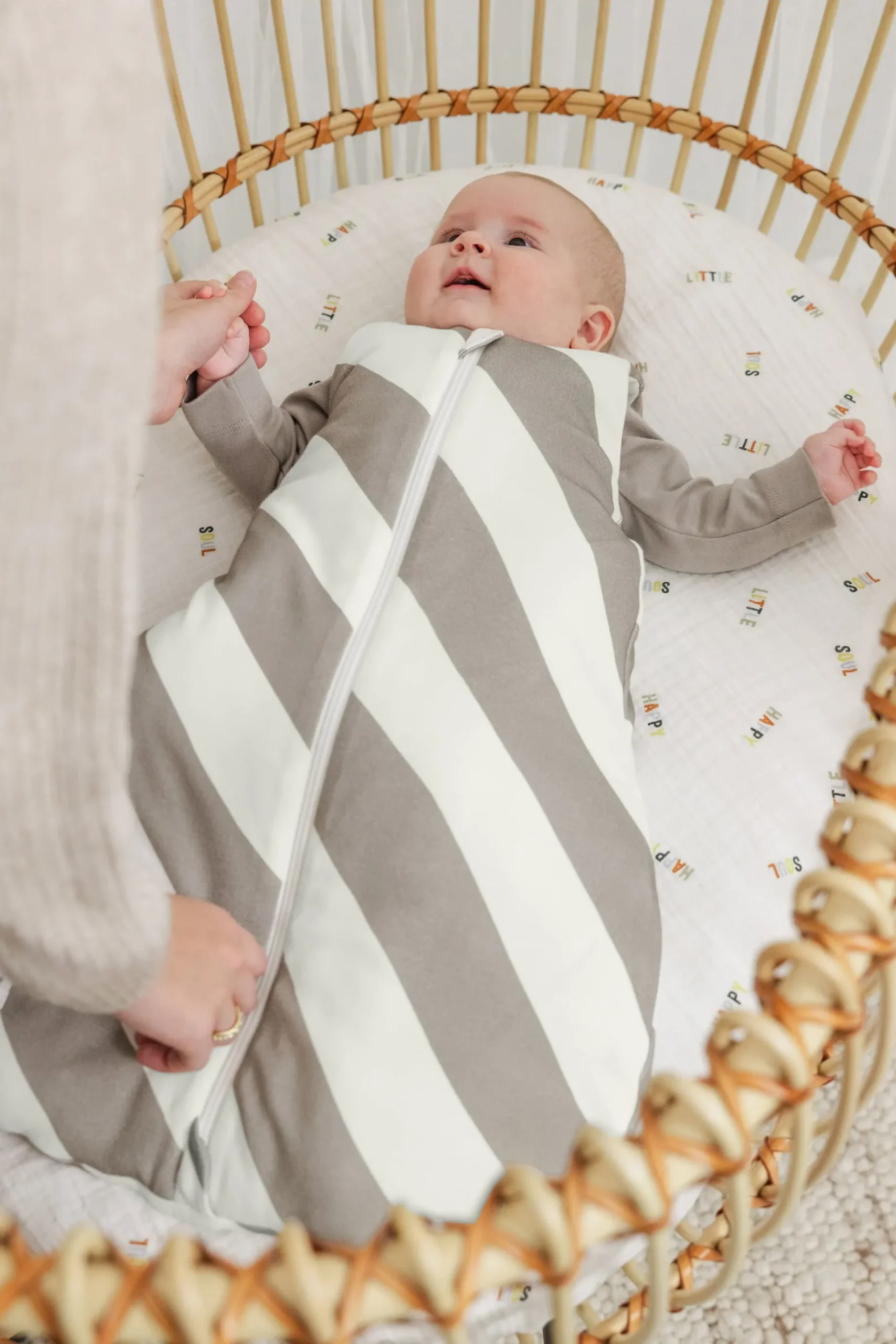 Babyschlafsack 2,5 TOG - Striped, Taupe