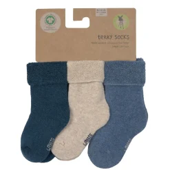 Baby Socken Frottee 3er Set - Little Gang, Blau