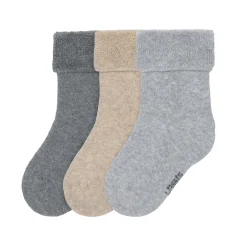 Baby Socken Frottee 3er Set - Little Gang, Grau