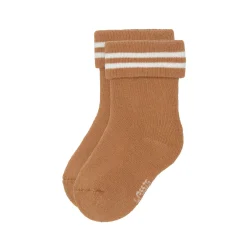 Baby Socken Frottee 3er Set - Little Gang, Gestreift Khaki Karamell