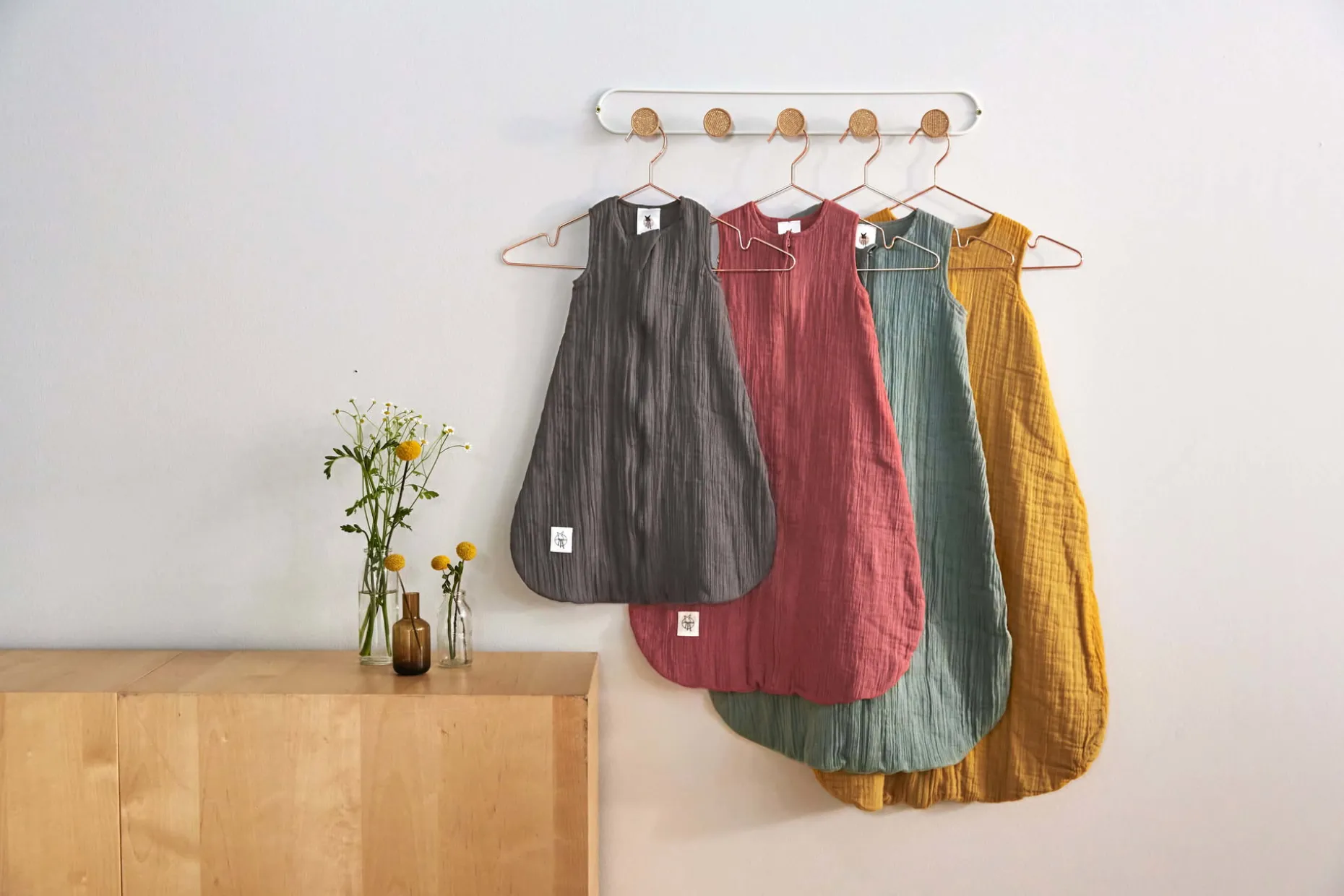 Baby Sommerschlafsack Tog 1 - Bio Baumwolle, Anthrazit
