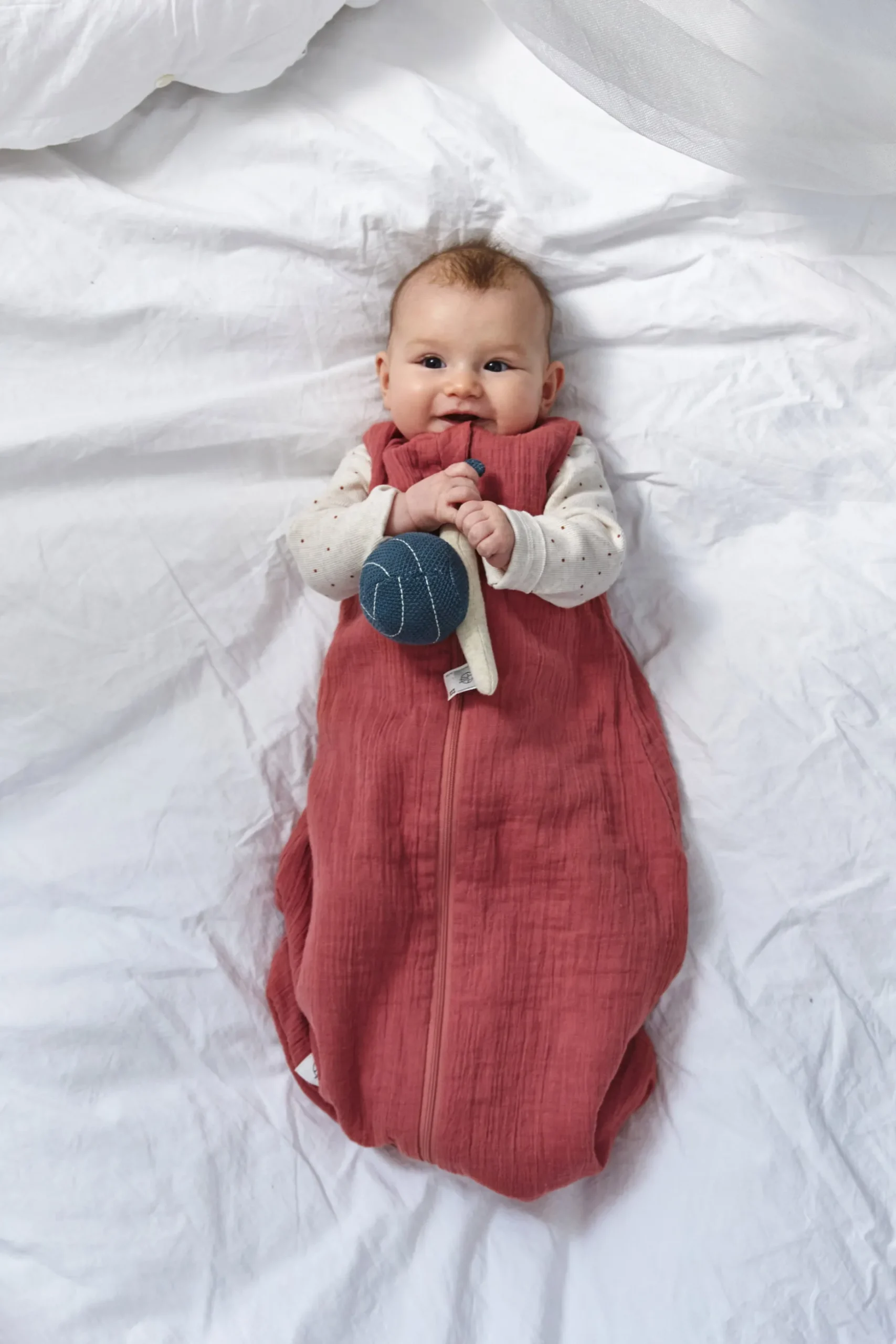 Baby Sommerschlafsack Tog 1 - Bio Baumwolle, Rosewood Rosa
