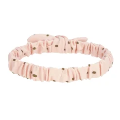 Baby Stirnband - Bio Baumwolle, Punkte, Rosa