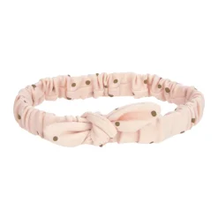 Baby Stirnband - Bio Baumwolle, Punkte, Rosa