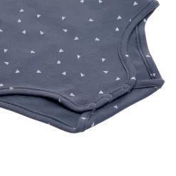 Baby Wickelbody kurzarm - Bio Baumwolle, Dreiecke, Blau