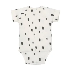 Baby Wickelbody kurzarm - Bio Baumwolle, Rechtecke, Weiß