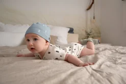 Baby Wickelbody kurzarm - Bio Baumwolle, Rechtecke, Weiß