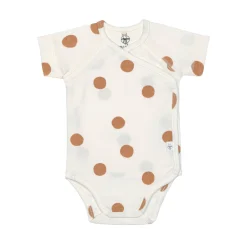 Baby Wickelbody kurzarm - Bio Baumwolle, Punkte, Weiß