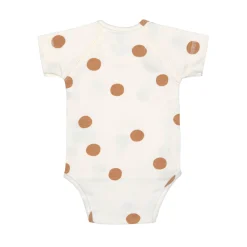 Baby Wickelbody kurzarm - Bio Baumwolle, Punkte, Weiß