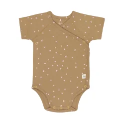 Baby Wickelbody kurzarm - Bio Baumwolle, Punkte, Gelb