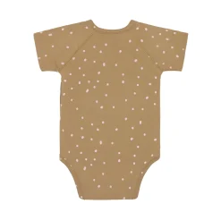 Baby Wickelbody kurzarm - Bio Baumwolle, Punkte, Gelb