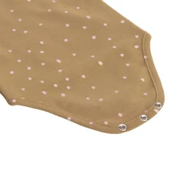 Baby Wickelbody kurzarm - Bio Baumwolle, Punkte, Gelb