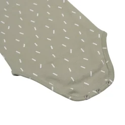 Baby Wickelbody kurzarm - Bio Baumwolle, Striche, Oliv