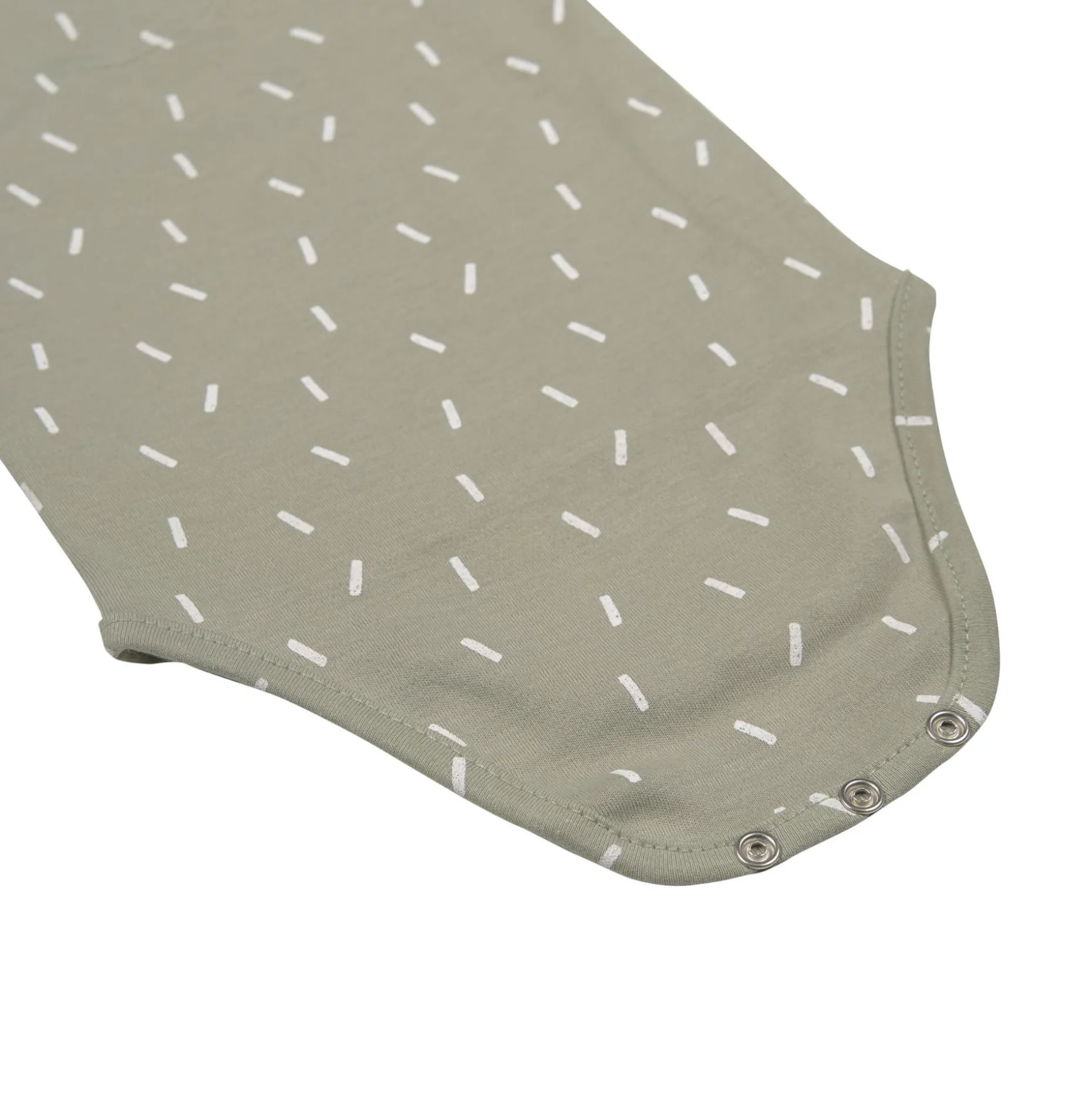 Baby Wickelbody kurzarm - Bio Baumwolle, Striche, Oliv