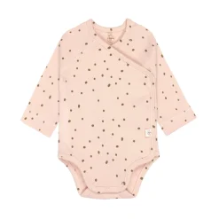 Baby Wickelbody langarm - Bio Baumwolle, Rosa