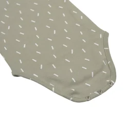 Baby Wickelbody langarm - Bio Baumwolle, Striche, Oliv