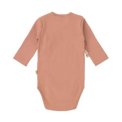 Baby Wickelbody langarm - Bio Baumwolle, Beige