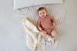 Baby Wickelbody langarm - Bio Baumwolle, Beige