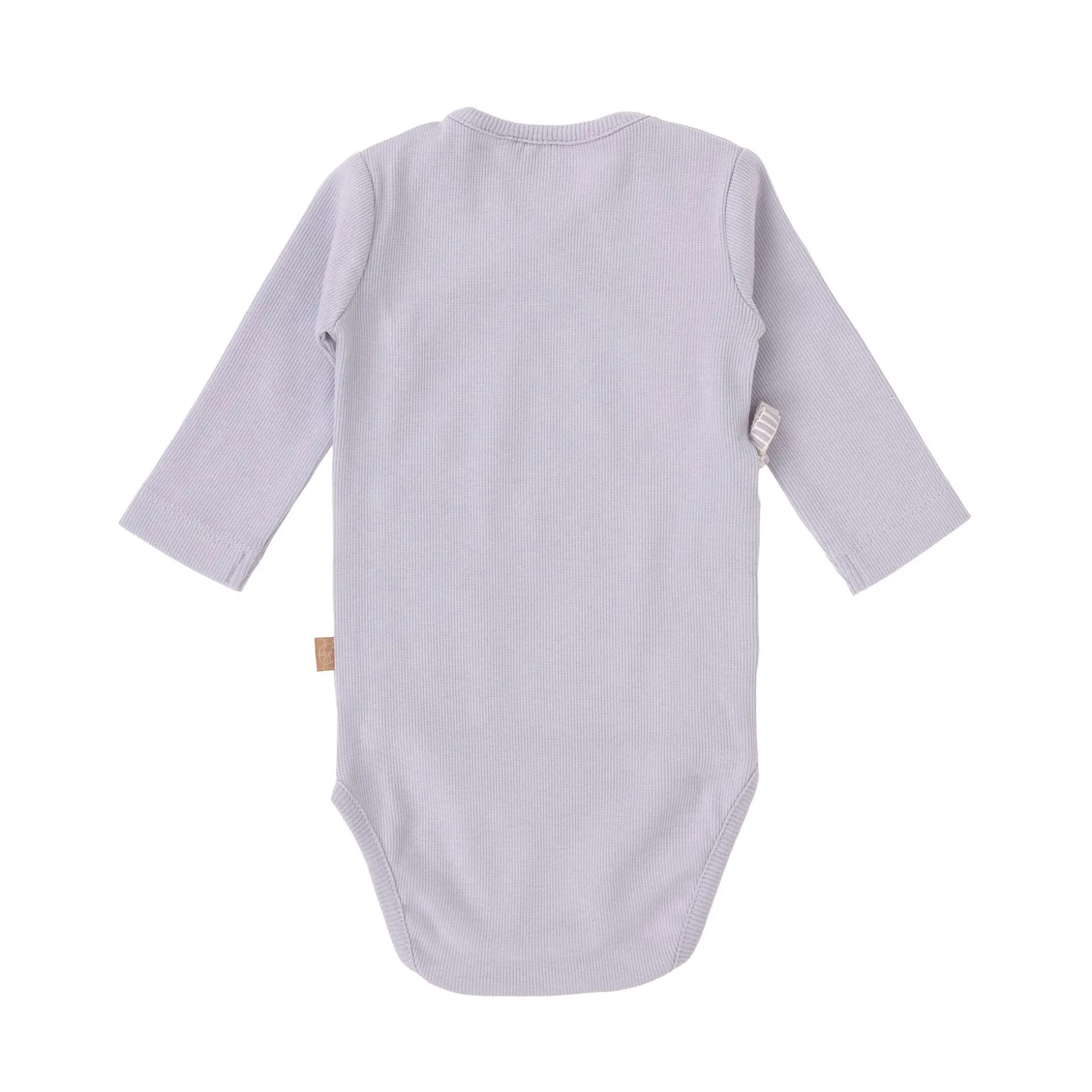 Baby Wickelbody langarm - Bio Baumwolle, Pastell Lila