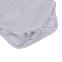 Baby Wickelbody langarm - Bio Baumwolle, Pastell Lila