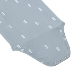 Baby Wickelbody langarm - Bio Baumwolle, Blocks, Hellblau