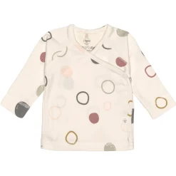 Baby Wickelshirt - Bio Baumwolle, Circles, Weiß