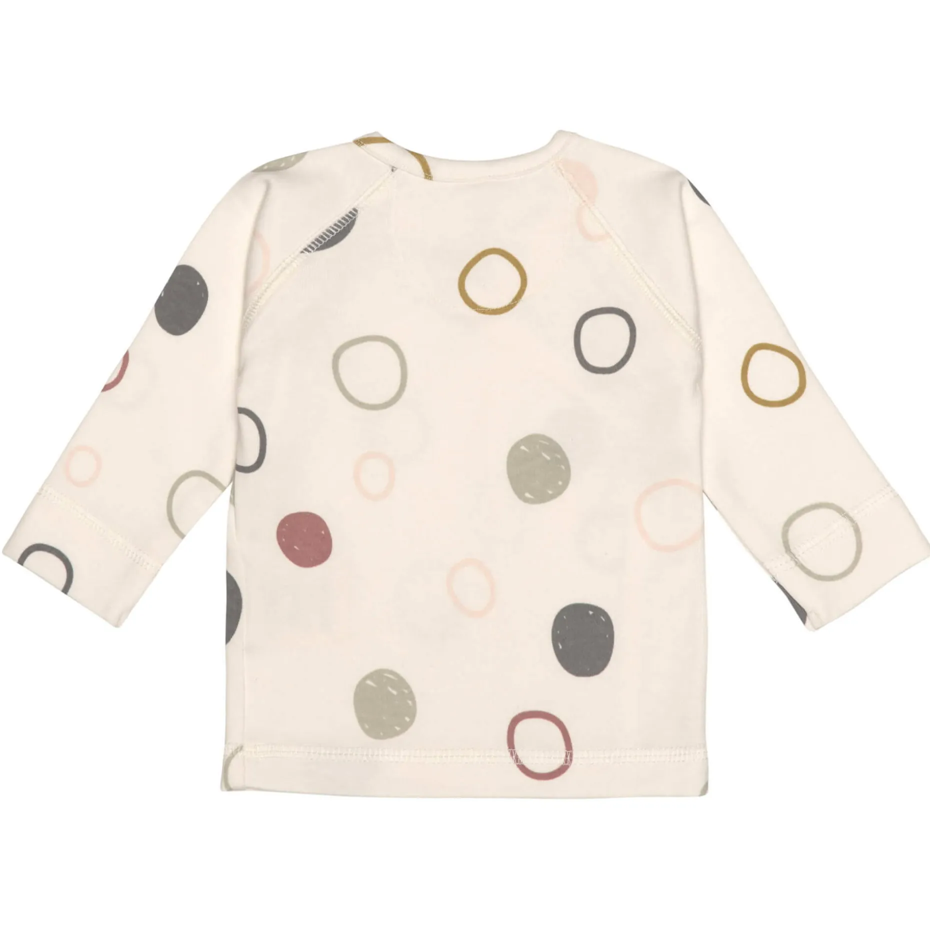 Baby Wickelshirt - Bio Baumwolle, Circles, Weiß