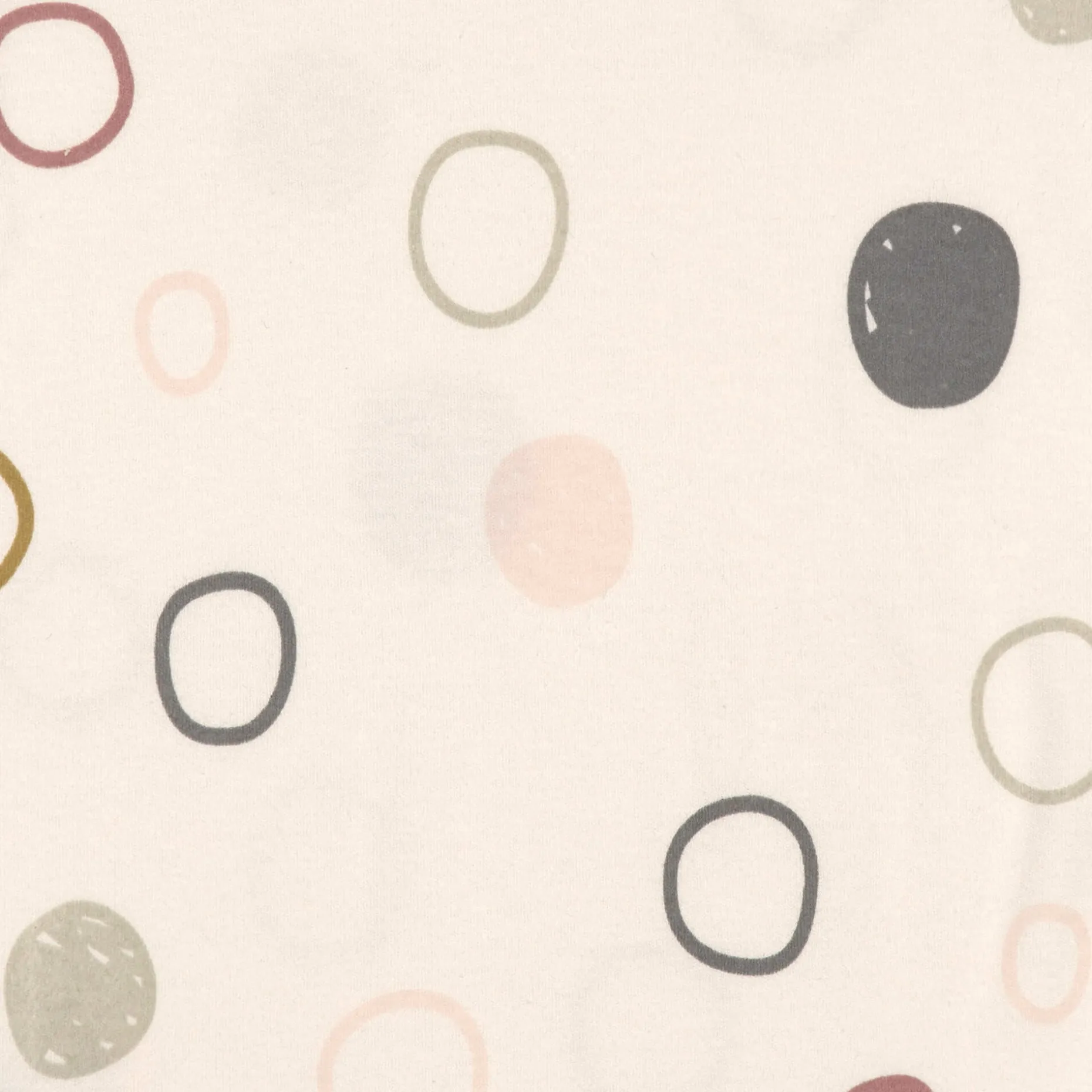 Baby Wickelshirt - Bio Baumwolle, Circles, Weiß