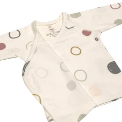 Baby Wickelshirt - Bio Baumwolle, Circles, Weiß