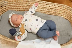 Baby Wickelshirt - Bio Baumwolle, Circles, Weiß