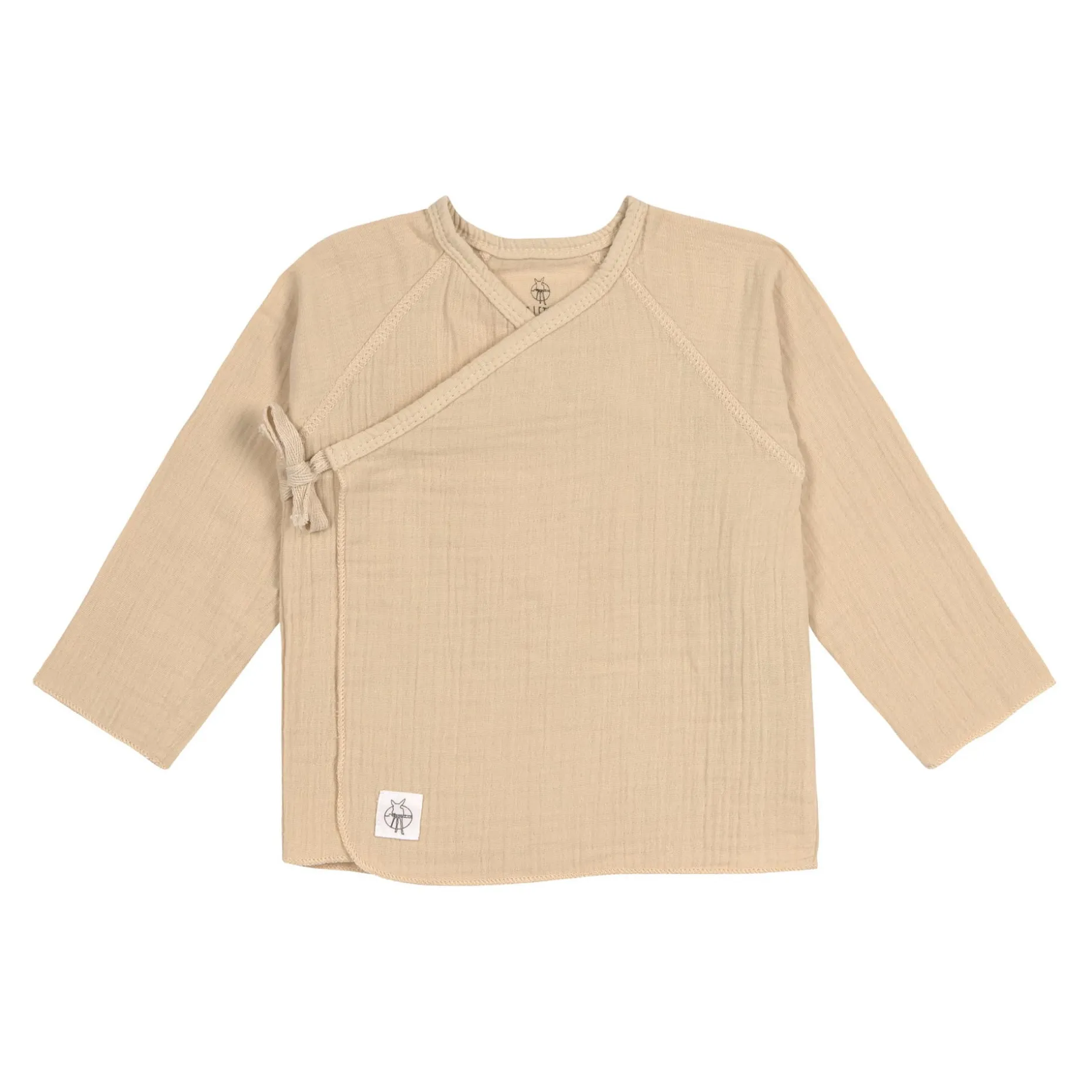 Baby Wickelshirt - Bio Baumwolle, Nature, Beige