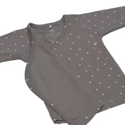 Baby Wickelshirt - Bio Baumwolle, Spots, Anthrazit