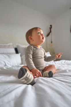 Baby Wickelshirt - Bio Baumwolle, Sprinkle, Grau