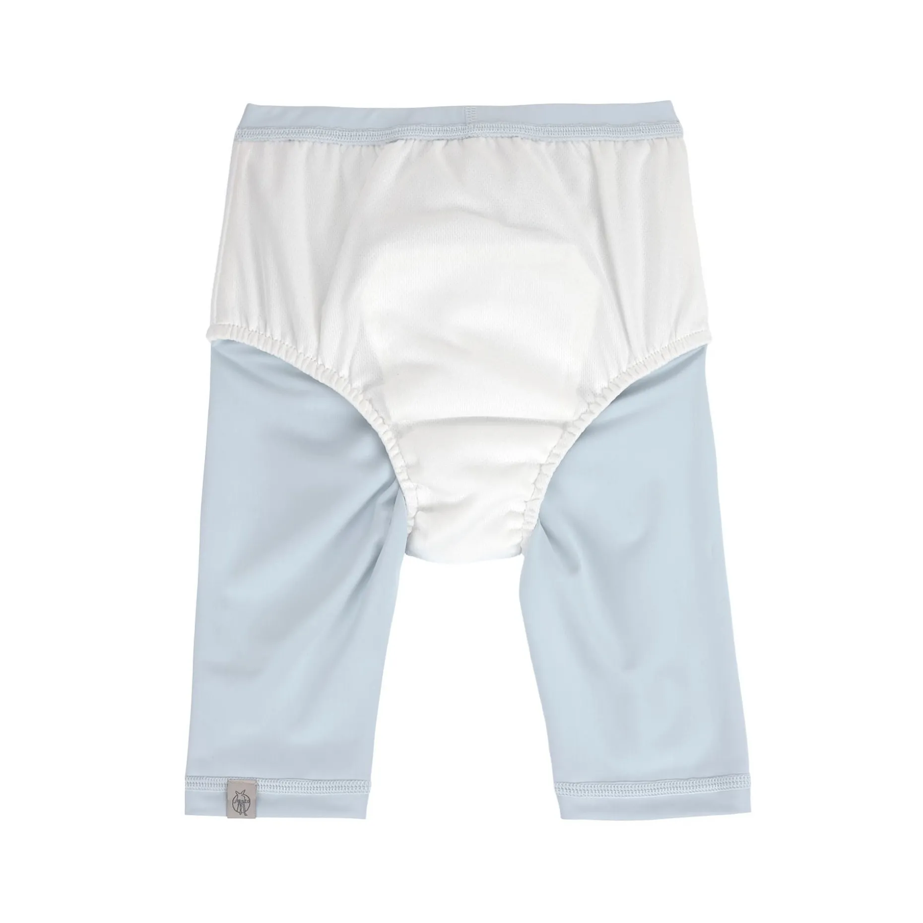 Badehose Baby Kurz (UV-Schutz & Windel) - Hund, Blau