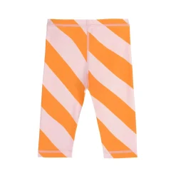 Badehose Baby Kurz (UV-Schutz & Windel) - Streifen, Rosa Orange