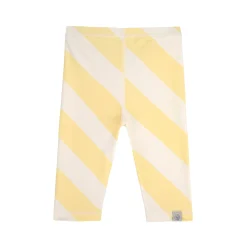 Badehose Baby Kurz (UV-Schutz & Windel) - Streifen, Gelb Weiß