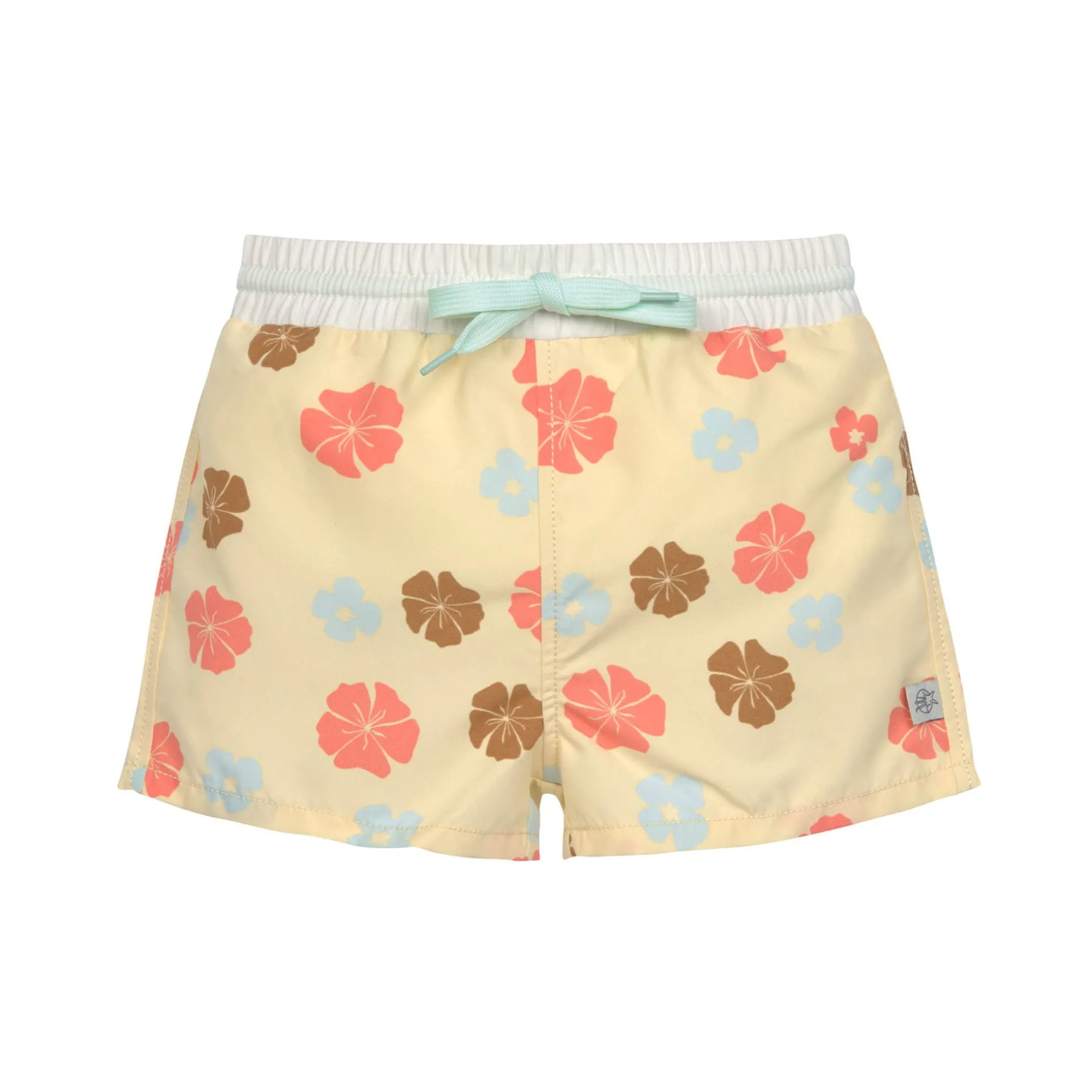 Badehose Baby (mit Windel) - Blumen, Gelb