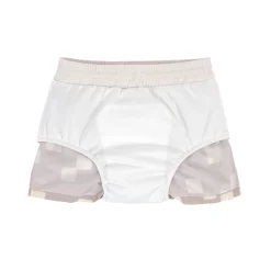 Badehose Baby (mit Windel) - Kariert, Grau Weiß