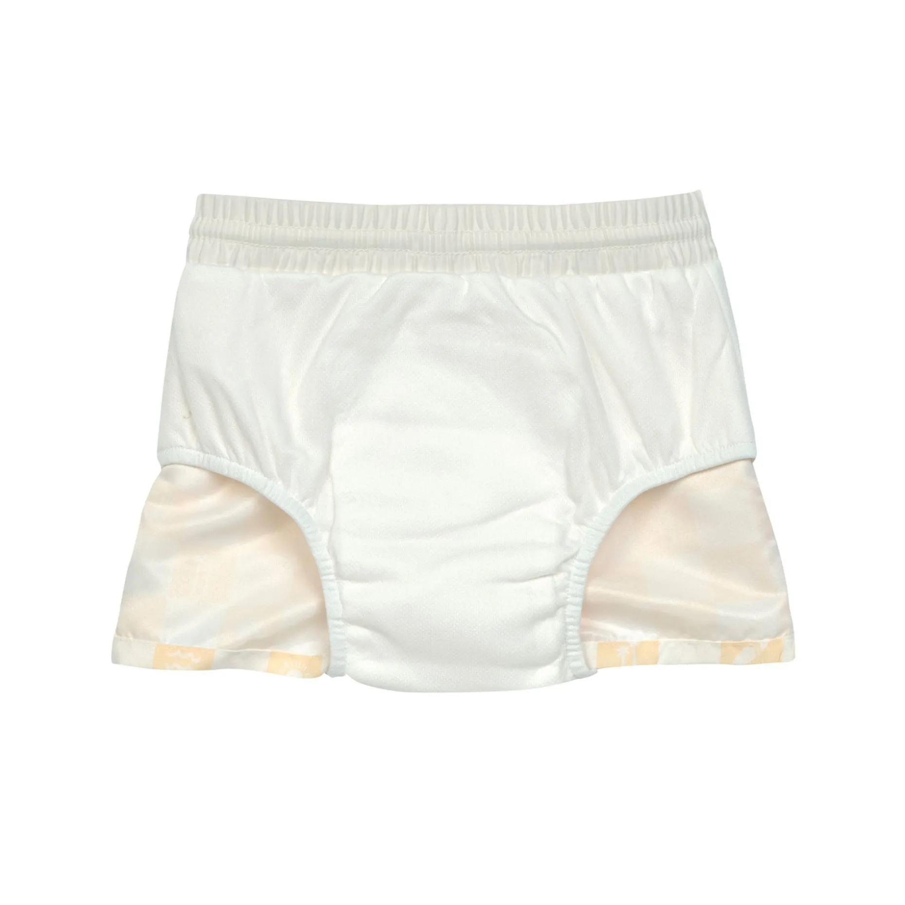 Badehose Baby (mit Windel) - Kariert, Gelb