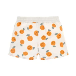 Badehose Baby (mit Windel) - Orange, Weiß