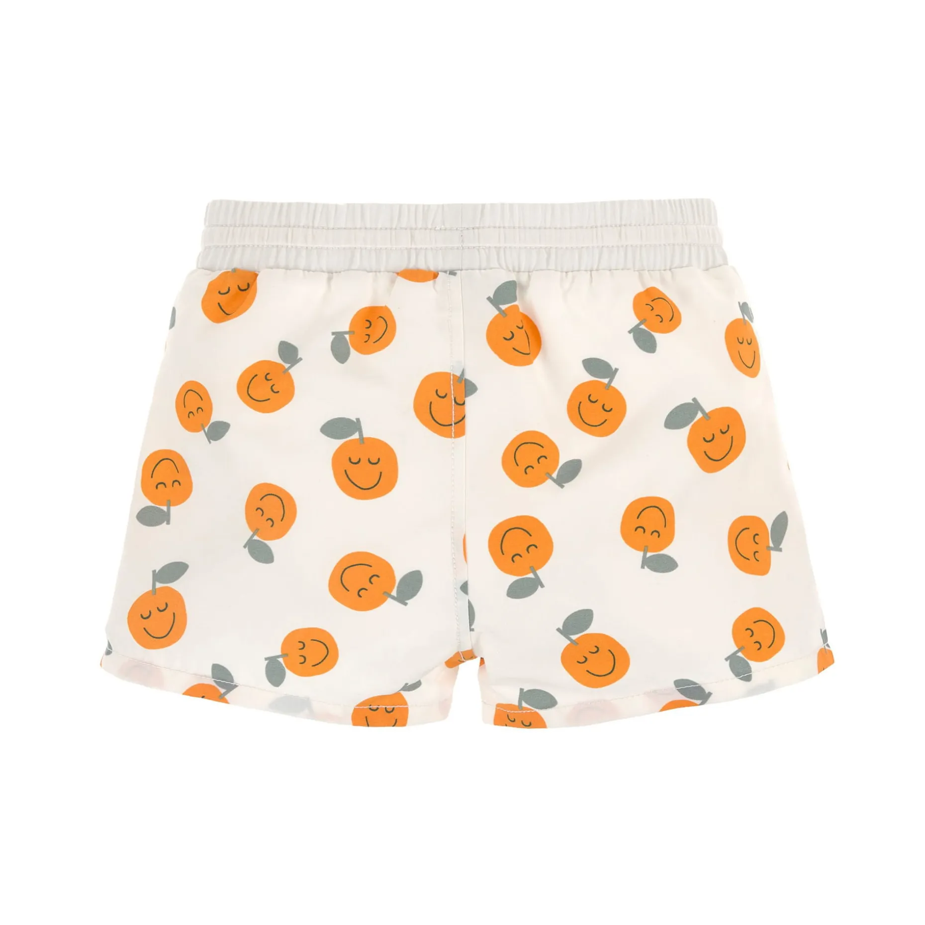 Badehose Baby (mit Windel) - Orange, Weiß