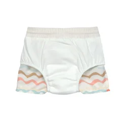 Badehose Baby (mit Windel) - Wellen, Weiß