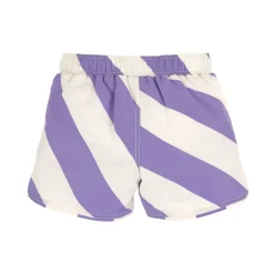 Badehose Kinder - Streifen, Purple Weiß