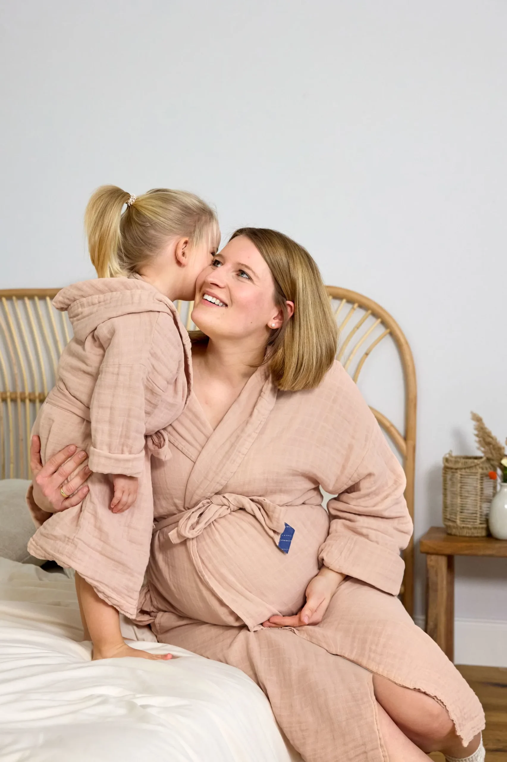 Bademantel Kinder (Little One & Me) - Baumwolle, Rosa