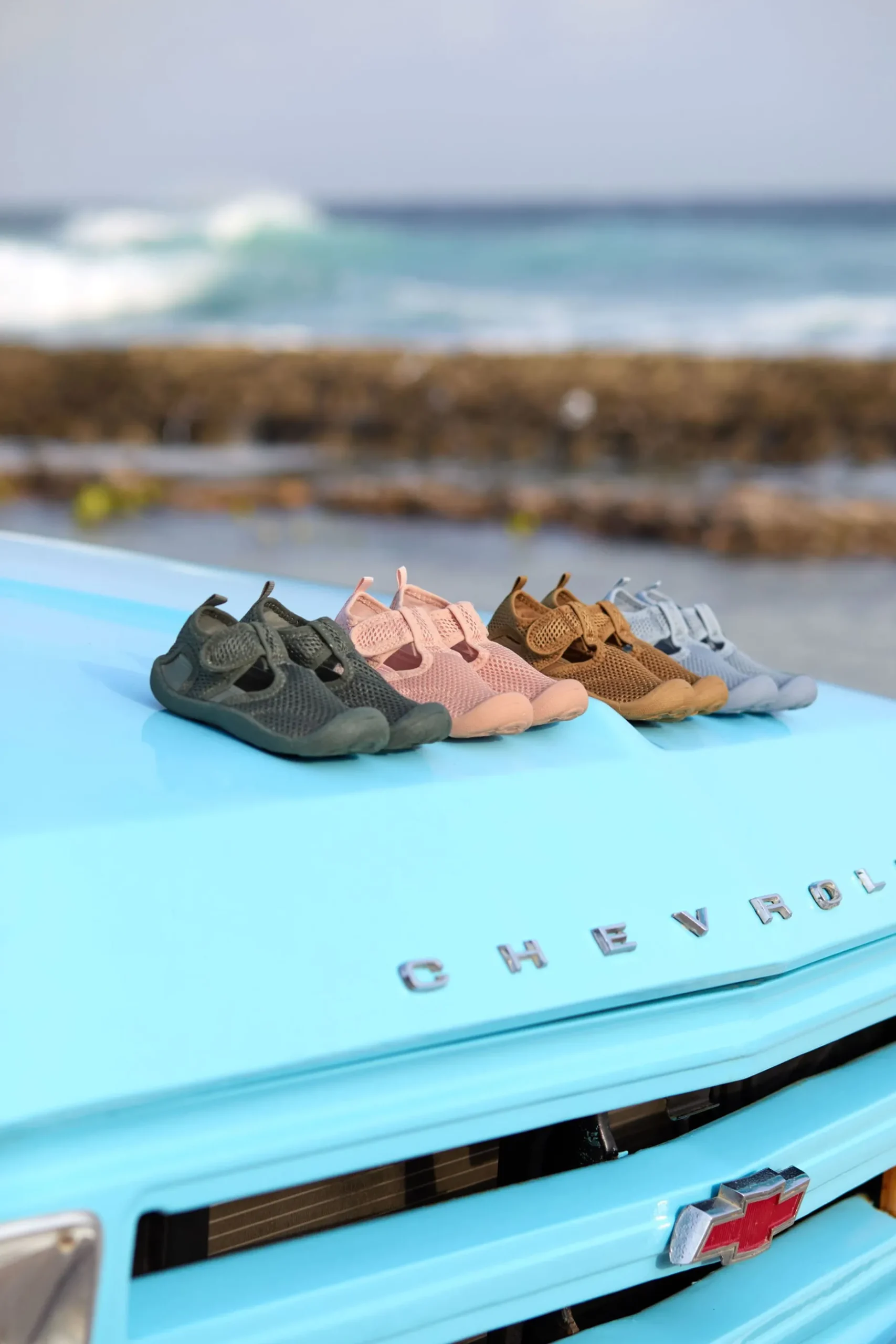 Badeschuhe Kinder, Oliv